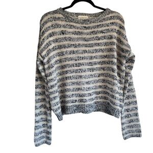Denim & Supply Pullover Sweater Stripe Black Women’s Size Large Cozy Winter Warm